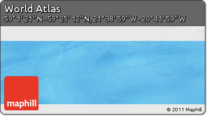 Shaded Relief Panoramic Map of the Area around 59° 13' 17" N, 21° 10' 29" W