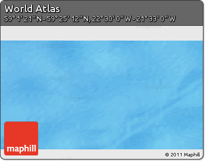 Shaded Relief 3D Map of the Area around 59° 13' 17" N, 22° 1' 29" W