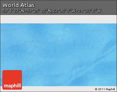 Shaded Relief 3D Map of the Area around 59° 13' 17" N, 22° 1' 29" W