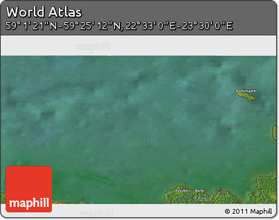 Satellite 3D Map of the Area around 59° 13' 17" N, 23° 1' 29" E