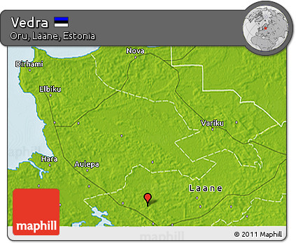 Physical 3D Map of Vedra