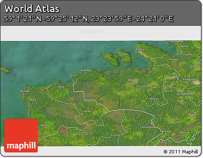 Satellite 3D Map of the Area around 59° 13' 17" N, 23° 52' 30" E