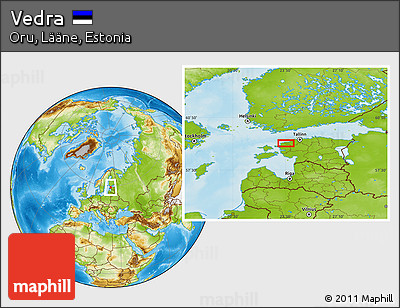 Physical Location Map of Vedra