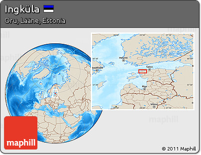 Shaded Relief Location Map of Ingküla