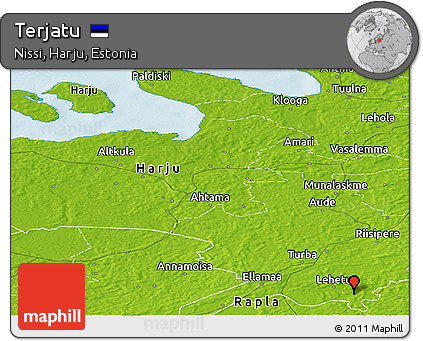Physical Panoramic Map of Terjatu