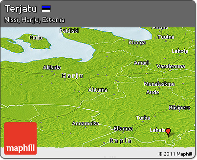Physical Panoramic Map of Terjatu