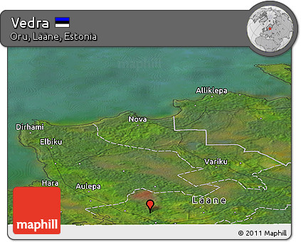 Satellite Panoramic Map of Vedra