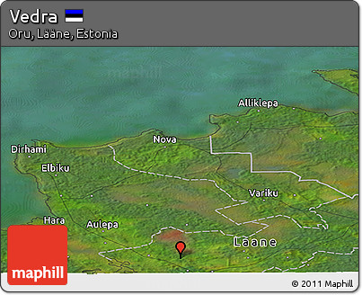 Satellite Panoramic Map of Vedra