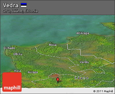 Satellite Panoramic Map of Vedra