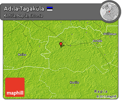 Physical 3D Map of Adila-Tagaküla