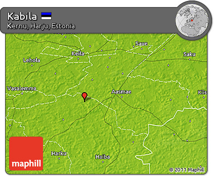 Physical 3D Map of Kabila
