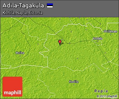 Physical 3D Map of Adila-Tagaküla
