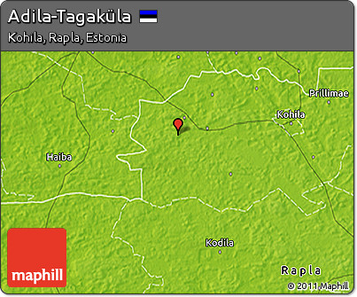Physical 3D Map of Adila-Tagaküla