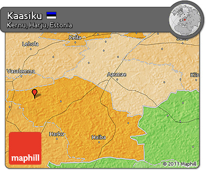 Political 3D Map of Kaasiku