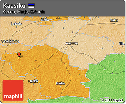 Political 3D Map of Kaasiku