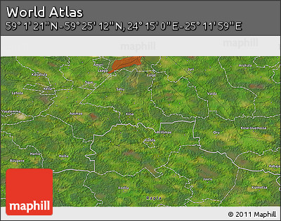 Satellite 3D Map of the Area around 59° 13' 17" N, 24° 43' 30" E