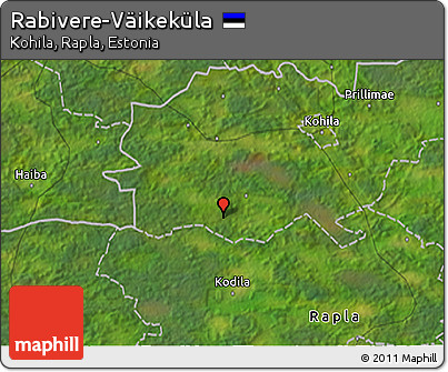 Satellite 3D Map of Rabivere-Väikeküla