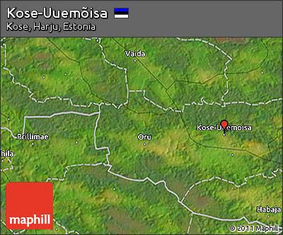 Satellite 3D Map of Kose-Uuemõisa
