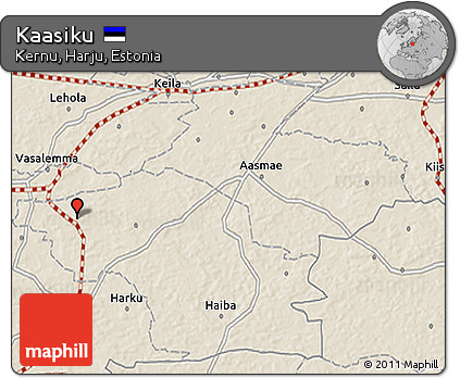 Shaded Relief 3D Map of Kaasiku