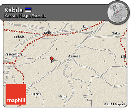 Shaded Relief 3D Map of Kabila