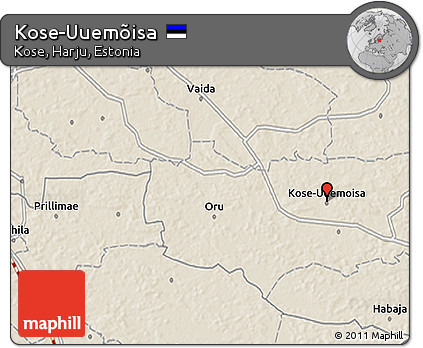 Shaded Relief 3D Map of Kose-Uuemõisa
