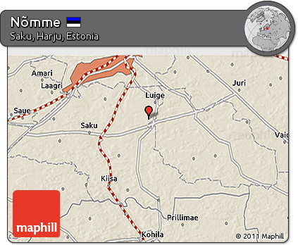 Shaded Relief 3D Map of Nõmme