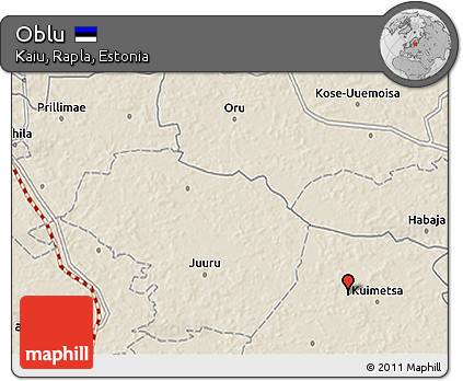 Shaded Relief 3D Map of Oblu