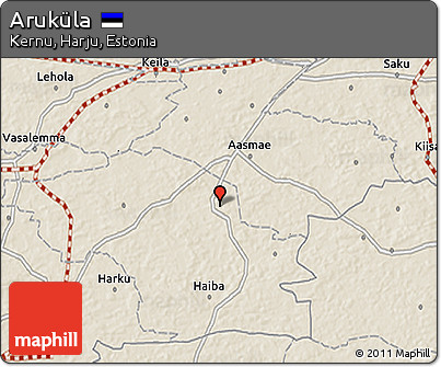 Shaded Relief 3D Map of Aruküla