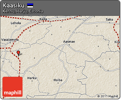 Shaded Relief 3D Map of Kaasiku