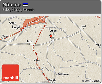 Shaded Relief 3D Map of Nõmme