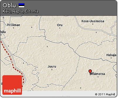 Shaded Relief 3D Map of Oblu