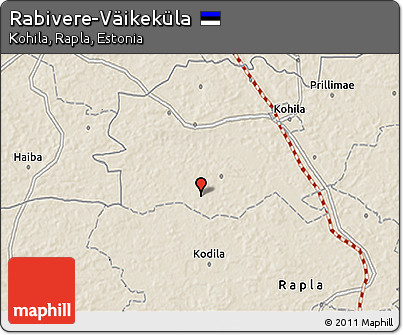 Shaded Relief 3D Map of Rabivere-Väikeküla