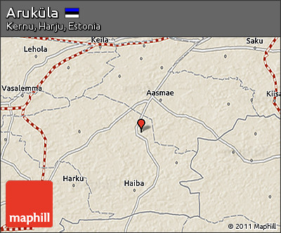 Shaded Relief 3D Map of Aruküla