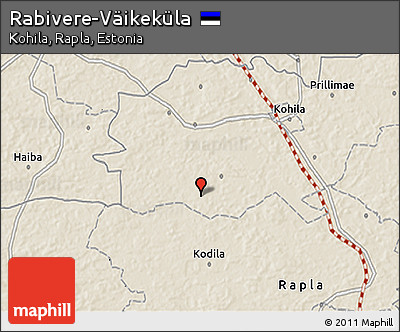 Shaded Relief 3D Map of Rabivere-Väikeküla