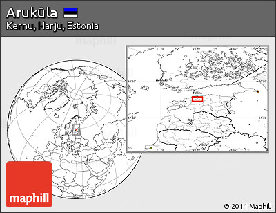 Blank Location Map of Aruküla