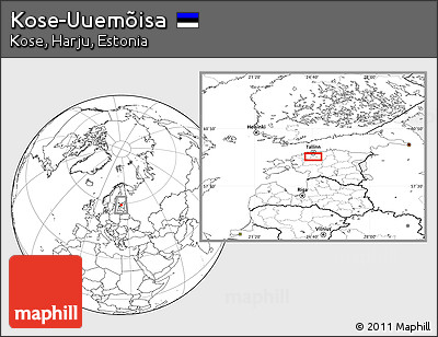 Blank Location Map of Kose-Uuemõisa