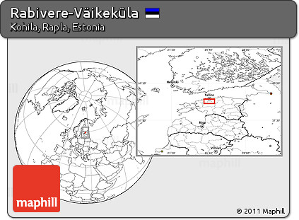 Blank Location Map of Rabivere-Väikeküla