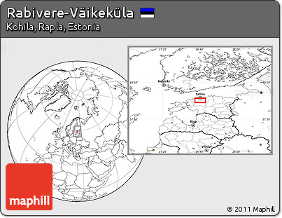 Blank Location Map of Rabivere-Väikeküla