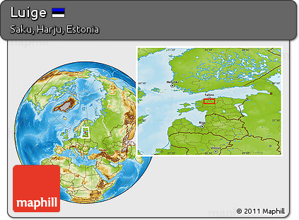 Physical Location Map of Luige