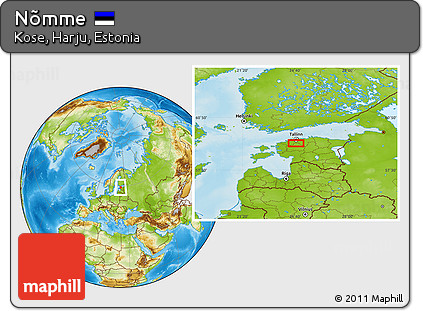 Physical Location Map of Nõmme