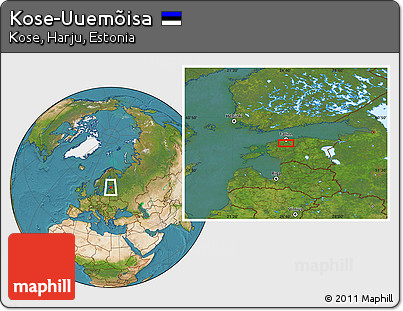 Satellite Location Map of Kose-Uuemõisa