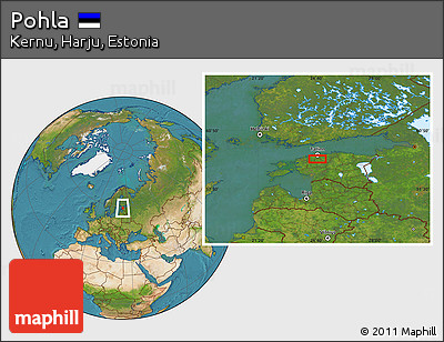 Satellite Location Map of Pohla