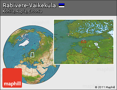 Satellite Location Map of Rabivere-Väikeküla
