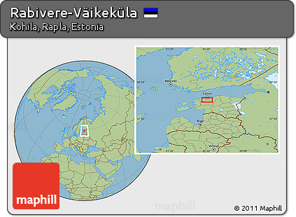 Savanna Style Location Map of Rabivere-Väikeküla