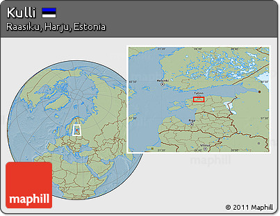 Savanna Style Location Map of Kulli, hill shading