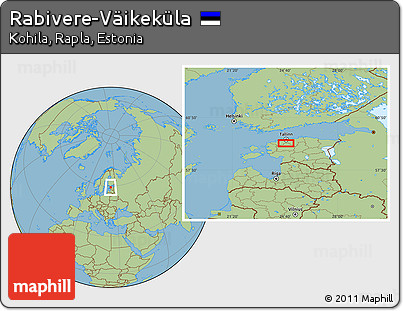 Savanna Style Location Map of Rabivere-Väikeküla