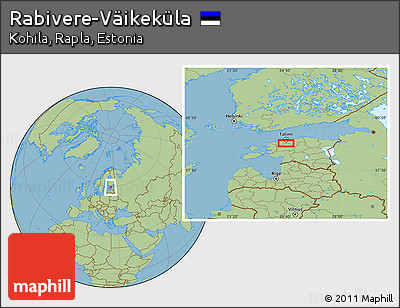 Savanna Style Location Map of Rabivere-Väikeküla