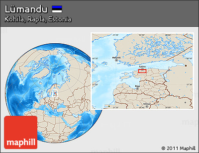 Shaded Relief Location Map of Lümandu