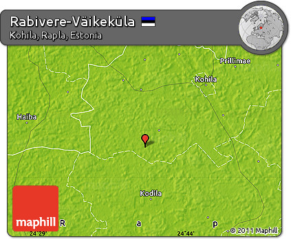Physical Map of Rabivere-Väikeküla