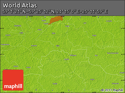 Physical Map of the Area around 59° 13' 17" N, 24° 43' 30" E